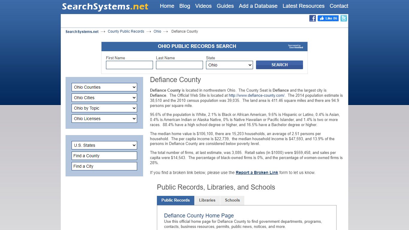 Defiance County Criminal and Public Records